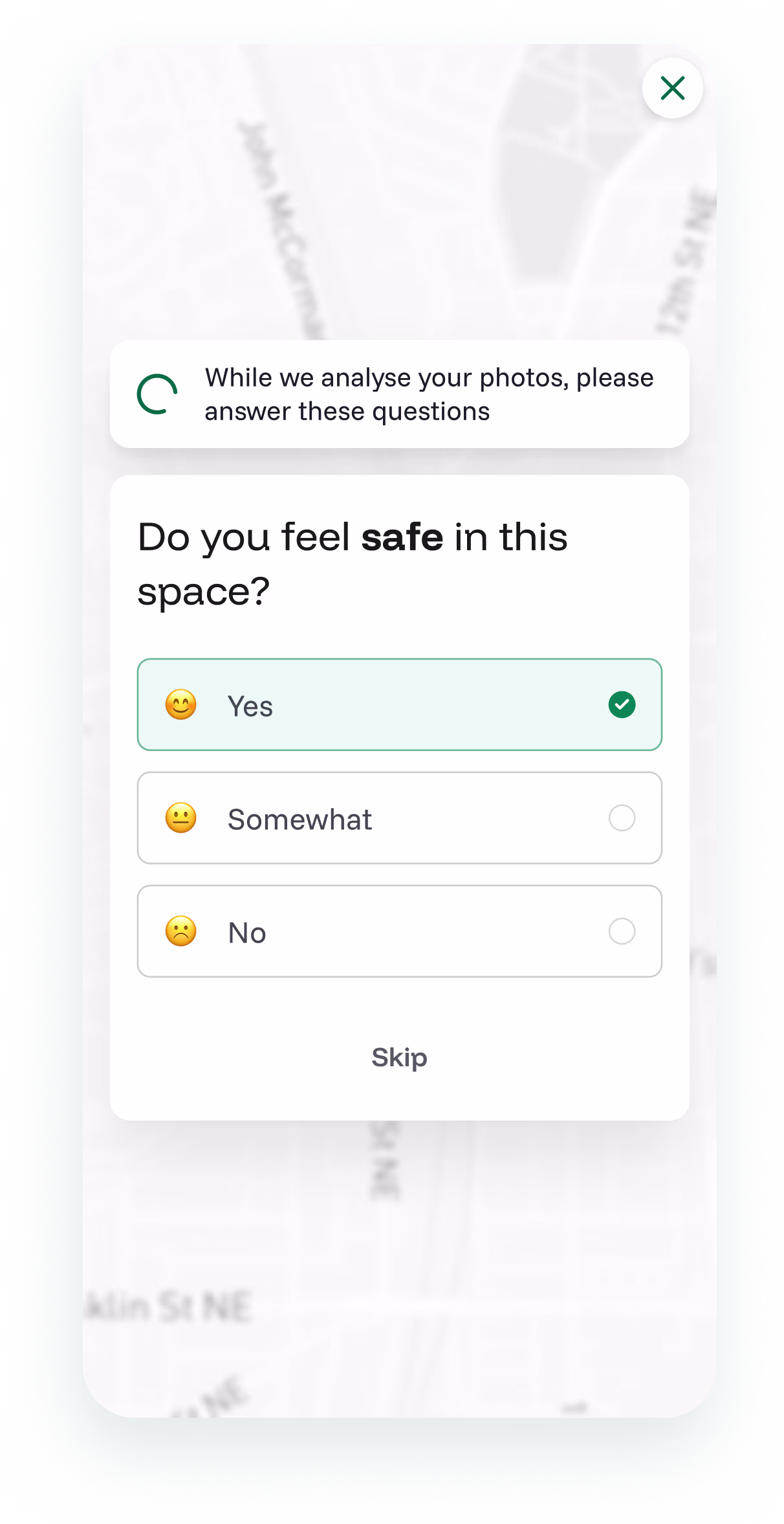 User feedback screenshot